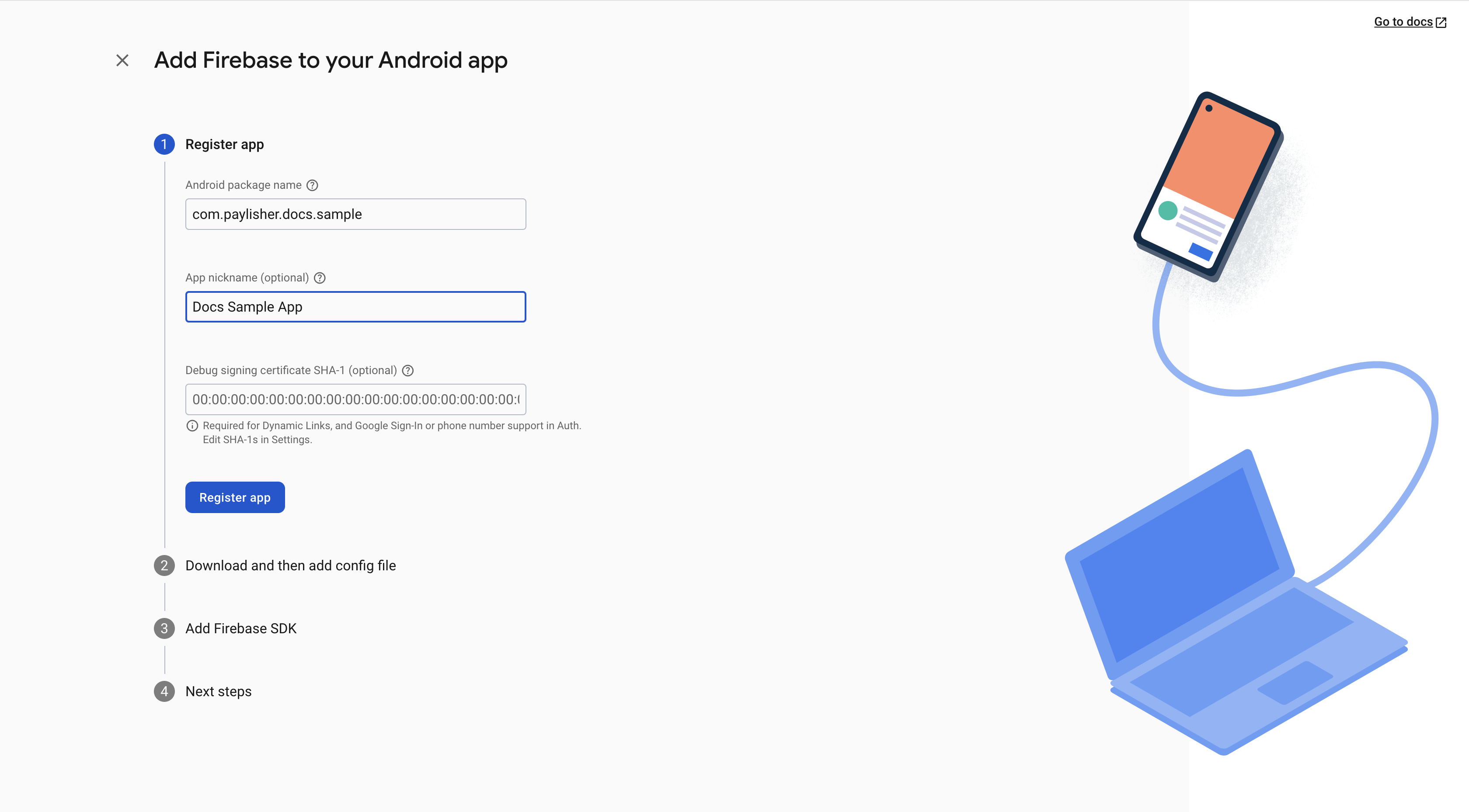 Create a new Android App