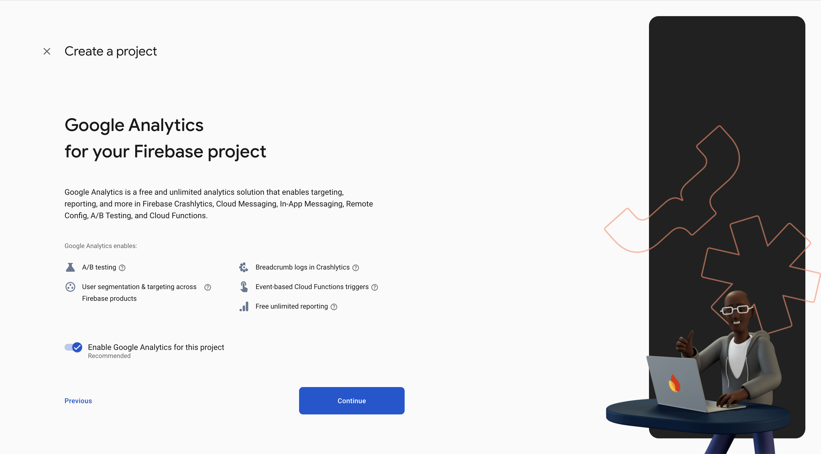 Create a Firebase Project